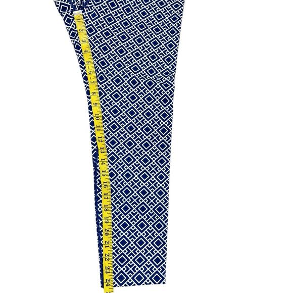 J. McLaughlin Libby Legging Blue and White Diamond print size Large - Picture 12 of 12